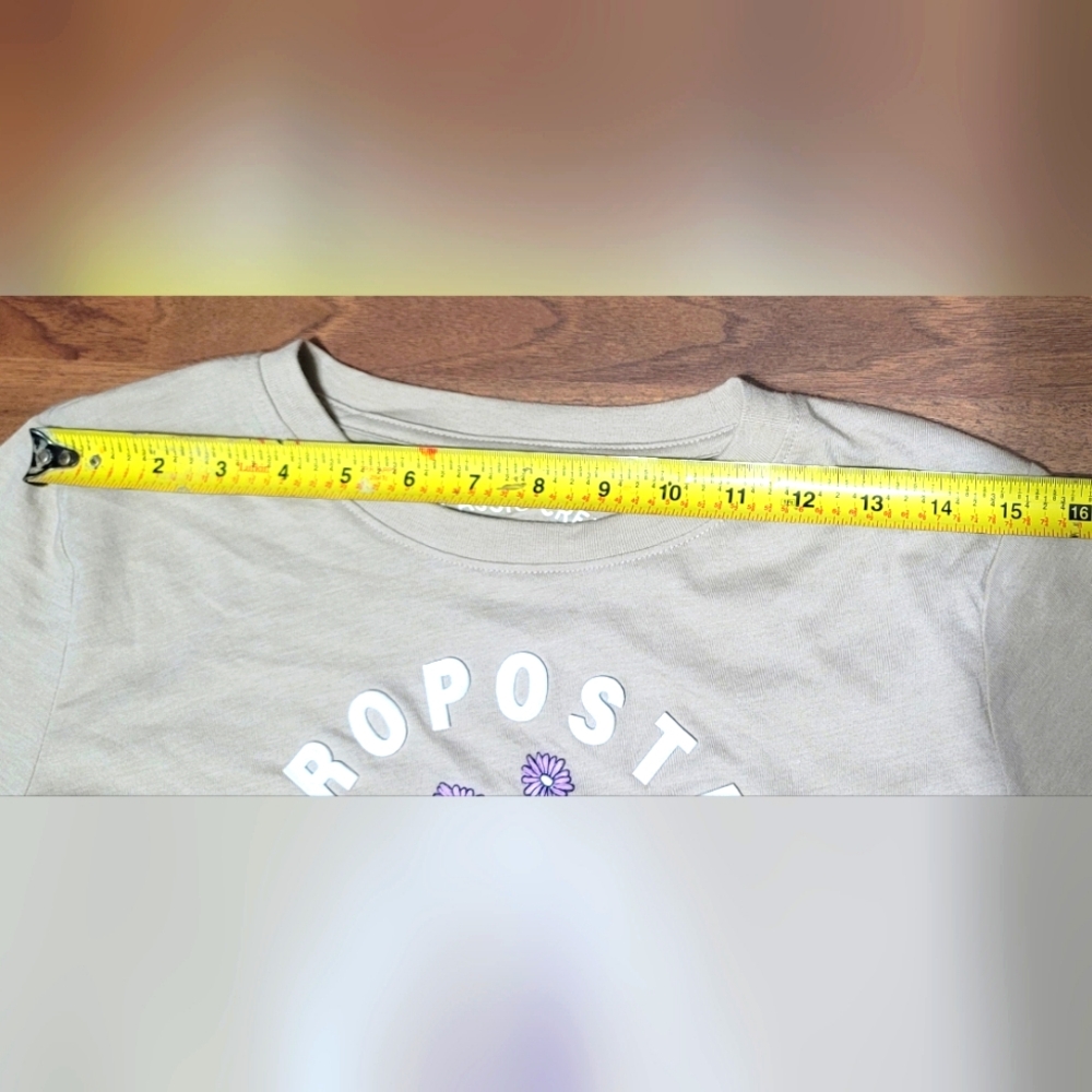 NWT AEROPOSTALE Womens Brown Graphic T-SHIRT L (10-12) - Picture 5 of 10